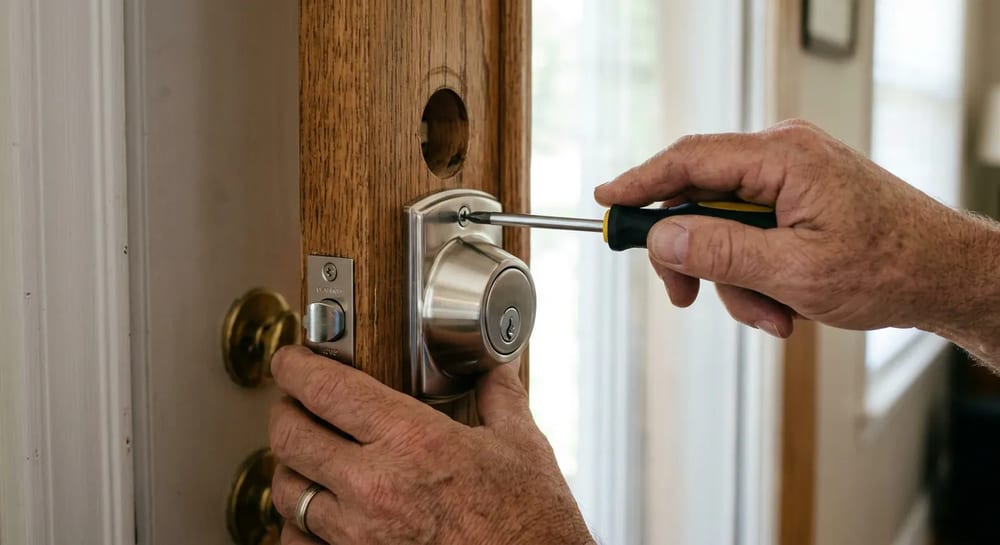 Always change or rekey the locks on every exterior door.