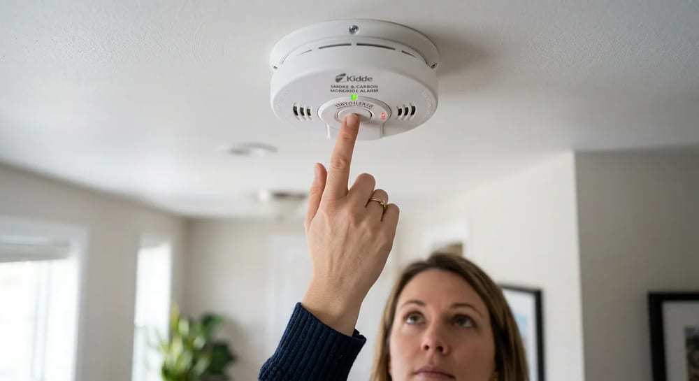 Test all alarms and check the expiration date on the back.