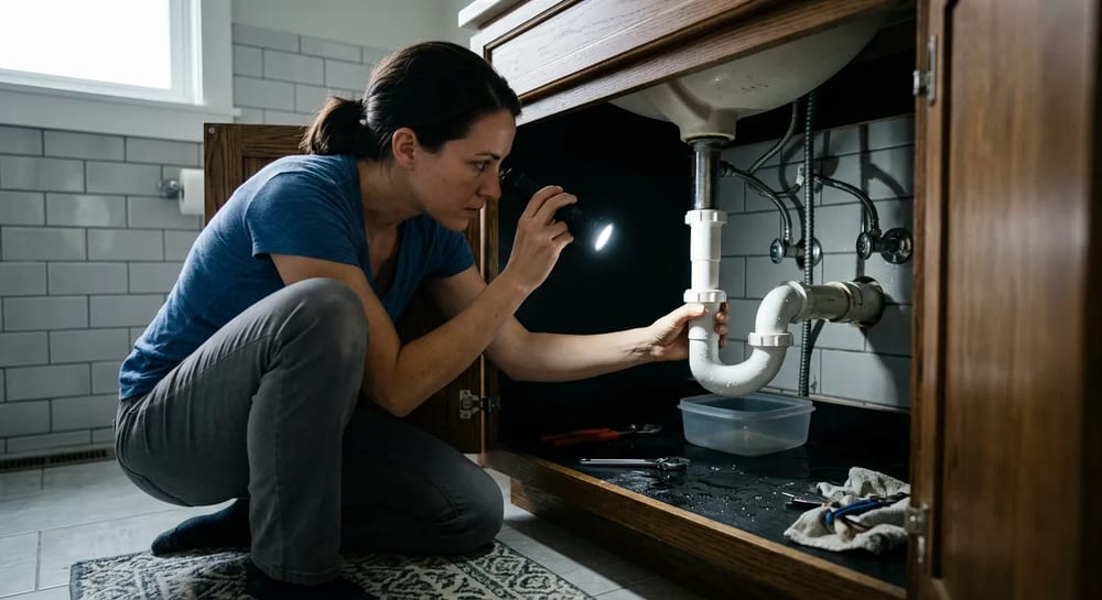 Check under every sink for slow drips during your first few weeks.