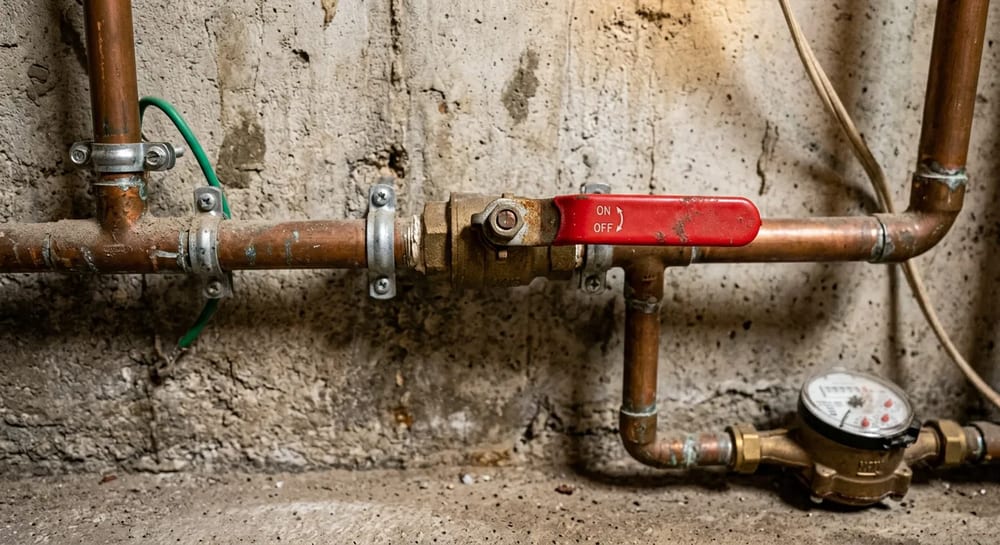 Locate your main water shut off valve before a pipe bursts.