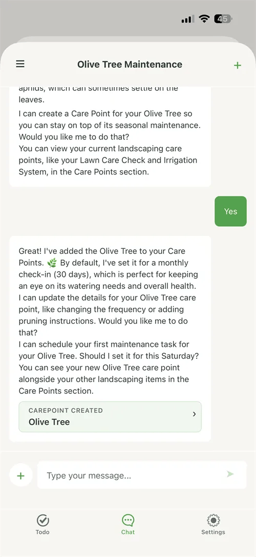 Chatting with Hank, the AI handyman, on iPhone